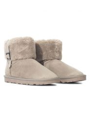 ISLAND BOOT Botki zimowe "Valley" w kolorze beżowym rozmiar: 38. Brązowe botki damskie Island Boot, na zimę, bez obcasa, bez zapięcia. Za 144.92 zł.