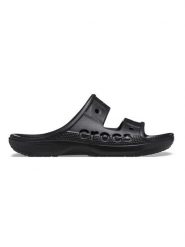 Crocs Klapki "Baya" w kolorze czarnym rozmiar: 38/39. Czarne klapki damskie Crocs, bez wzorów, bez obcasa. Za 83.42 zł.