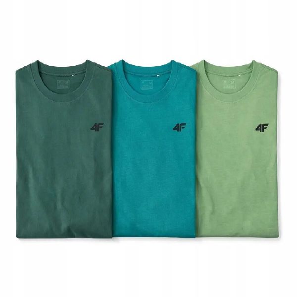 KOSZULKA MĘSKA LIMITOWANA 4F T-SHIRT KOMPLET ZESTAW 3 SZTUKI XL M3948 SS26. T-shirty męskie 4f, m, bez wzorów, z bawełny, bez kołnierzyka. Za 164.70 zł.