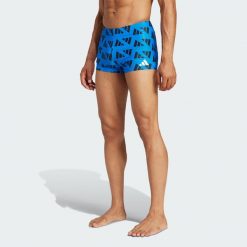 Bokserki do pływania Logo Graphic 2 Inch. Czarne kąpielówki męskie Adidas, m, bez wzorów, z materiału, do pływania. Za 179.00 zł.