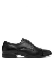 Geox Półbuty U Thalos U66NYB 00043 C9999 Czarny. Czarne buty wizytowe męskie Geox, ze skóry, bez zapięcia. Za 549.99 zł.