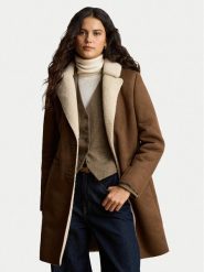 LAUREN RALPH LAUREN Kożuch sztuczny 297P04121003 Brązowy Regular Fit. Brązowe futra damskie Lauren Ralph Lauren, xs. Za 1,799.00 zł.