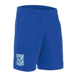 Spodenki piłkarskie dla dorosłych Lech Poznań. Niebieskie szorty damskie KKS LECH POZNAŃ, bez wzorów, z poliesteru, sportowe. Za 69.99 zł.