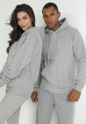 Szara Bluza Evoire. Szare bluzy z kapturem męskie Born2be, m, z jeansu. Za 29.99 zł.