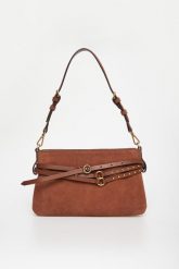 Torebka zamszowa Belt Bag PINKO. Torebki klasyczne damskie Pinko, bez wzorów, z zamszu, zamszowe, bez dodatków. Za 1,509.00 zł.