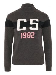 Chiemsee Sweter w kolorze antracytowym rozmiar: L. Czarne golfy damskie Chiemsee, l, z bawełny, bez kołnierzyka. Za 114.17 zł.