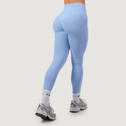 Legginsy damskie fitness bezszwowe z wysokim stanem Sky NEO. Niebieskie legginsy damskie GYMBEAM, xl, bez wzorów, z elastanu. Za 112.90 zł.