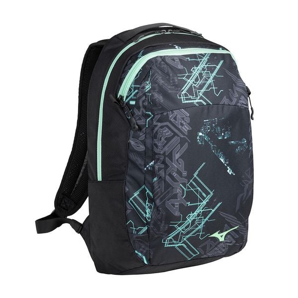 Plecak miejski na laptopa Mizuno Waso 20L Backpack. Czarne plecaki damskie Mizuno, bez wzorów, z materiału, biznesowe. Za 359.00 zł.