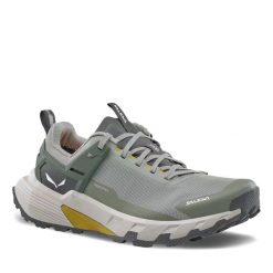 Buty trekkingowe Salewa Pedroc 2 Ptx. Zielone buty trekkingowe męskie Salewa, bez zapięcia, do biegania. Za 596.00 zł.