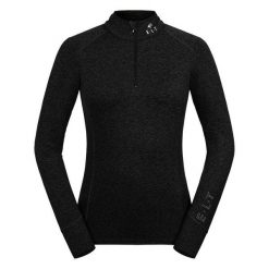 Damska techniczna koszulka jeździecka ELT Milano. Czarne t-shirty damskie ELT, l, bez wzorów, z elastanu, bez kołnierzyka. Za 169.95 zł.