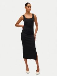 Vero Moda Sukienka codzienna Chloe 10325601 Czarny Slim Fit. Czarne sukienki damskie Vero Moda, na co dzień, xs, bez wzorów, z bawełny, bez kołnierzyka, bez ramiączek, proste. Za 119.99 zł.