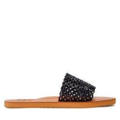 Klapki Billabong. Czarne klapki damskie Billabong, bez wzorów, bez obcasa. Za 69.99 zł.