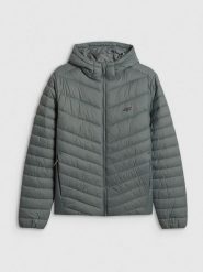 4F Kurtka z wypełnieniem syntetycznym męska - zielona L. Zielone kurtki męskie 4f, l, bez wzorów, z materiału, klasyczne, bez kaptura. Za 269.99 zł.