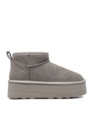 DeeZee Śniegowce DZN-005 Szary. Szare śniegowce damskie DeeZee, ze skóry. Za 349.99 zł.