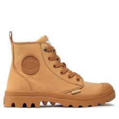 Trapery Palladium. Brązowe trapery damskie Palladium, bez obcasa. Za 549.99 zł.