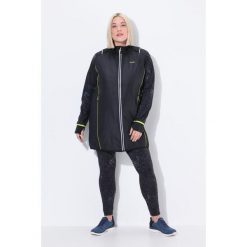 Damskie Płaszcz funkcyjny 2w1 odpinane rękawy kieszenie na zamek błyskawiczny. Czarne płaszcze damskie Ulla Popken, plus size, bez wzorów, z elastanu, plus size. Za 429.99 zł.