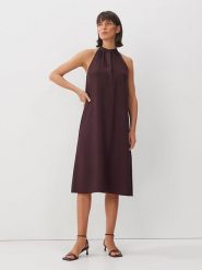 Someday Sukienka w kolorze brązowym rozmiar: 36. Brązowe sukienki damskie Someday, bez wzorów, bez kołnierzyka, bez ramiączek, midi. Za 171.68 zł.