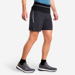 Spodenki do biegania w terenie męskie Kiprun Run 900 Ultra. Szare szorty męskie KIPRUN, ze skóry, bez kołnierzyka. Za 99.99 zł.