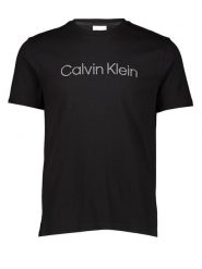 Calvin Klein Koszulka w kolorze czarnym rozmiar: S. Czarne bluzki damskie CALVIN KLEIN, s, bez wzorów, z bawełny, bez kołnierzyka, bez ramiączek. Za 130.99 zł.