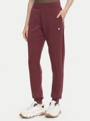 Guess Spodnie dresowe V4YB08 KCAY2 Bordowy Regular Fit. Czerwone spodnie dresowe damskie Guess, s, z aplikacjami, z dresówki. Za 344.99 zł.