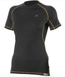 Koszulka damska Lasting Zita 100% Merino 160g HIKING-czarno-złoty XS. Czarne bielizna termoaktywna damska LASTING, m, bez wzorów, ze skóry. Za 337.00 zł.