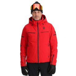 Kurtka narciarska męska Spyder Monterosa. Czerwone kurtki męskie Spyder, m, bez wzorów, bez kaptura, narciarskie. Za 4,349.99 zł.