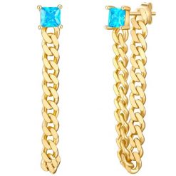 Glanzstücke München Kolczyki z Srebro wysokiej próby w Żółte złoto 1 ct Damski. Żółte kolczyki damskie Glanzstücke München, z kryształem, pozłacane. Za 189.99 zł.