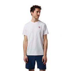 T-shirt Rossignol Classic. Niebieskie t-shirty męskie Rossignol, l, bez wzorów, z bawełny, bez kołnierzyka. Za 301.50 zł.