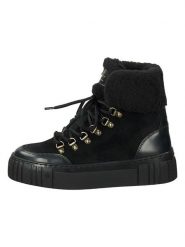 GANT Footwear Skórzane botki zimowe "Snowmont" w kolorze czarnym rozmiar: 37. Czarne botki damskie GANT Footwear, na zimę, z wełny, bez obcasa, na platformie, bez zapięcia. Za 278.45 zł.
