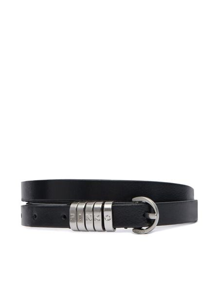 PINKO Pasek Damski Saddle Belt H1,2 20252 PLT01 105479.A1AC Czarny. Czarne paski damskie Pinko, bez wzorów, ze skóry. Za 589.99 zł.