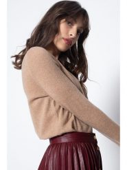 AUTHENTIC CASHMERE Kaszmirowy sweter "Criou" w kolorze beżowym rozmiar: XL. Brązowe swetry klasyczne damskie AUTHENTIC CASHMERE, xl, z kaszmiru, bez kołnierzyka. Za 264.15 zł.