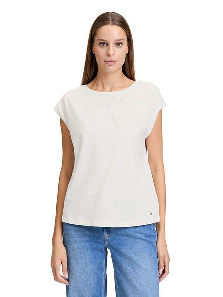 BETTY & CO Koszulka w kolorze białym rozmiar: L. Białe t-shirty damskie Betty & Co., l, z aplikacjami, bez kołnierzyka. Za 77.95 zł.