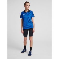 Damska koszulka polo Hummel hmlAUTHENTIC Functional. Niebieskie bluzki damskie HUMMEL, l, bez wzorów, eleganckie, bez kołnierzyka, bez ramiączek. W wyprzedaży za 150.50 zł.