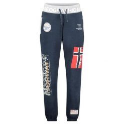 Spodnie dresowe Geographical Norway MYER NAVY DB MEN 317 granatowy męska. Niebieskie spodnie dresowe męskie Geographical Norway, na lato, bez wzorów, z dresówki. Za 149.00 zł.