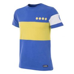 Koszulka dla dorosłych - Boca Capitano - Niebieska. Niebieskie t-shirty sportowe męskie COPA FOOTBALL, m, bez ramiączek, do piłki nożnej. Za 211.91 zł.