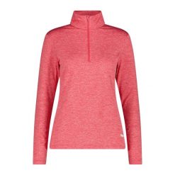 Damski sweter z golfem z jerseyu CMP. Czerwone golfy damskie CMP, bez wzorów, z jersey, bez ramiączek. Za 290.50 zł.