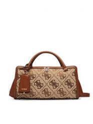 Guess Torebka Audrey Logo HWJG97 55060 Brązowy jasny. Brązowe torebki klasyczne damskie Guess, z aplikacjami, z materiału, bez dodatków. Za 634.99 zł.