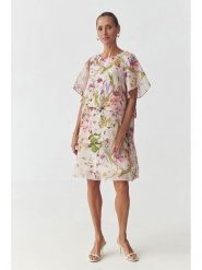 TATUUM Sukienka w kolorze jasnoróżowo-zielonym rozmiar: 44. Różowe sukienki damskie Tatuum, bez wzorów, bez kołnierzyka, bez ramiączek, midi. Za 189.74 zł.