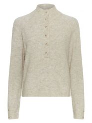 MOSS COPENHAGEN Sweter "Milania" w kolorze kremowym rozmiar: XS/S. Brązowe golfy damskie MOSS COPENHAGEN, s, z poliamidu, bez kołnierzyka. Za 200.60 zł.