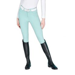 Spodnie jeździeckie z gripem na kolanach dla kobiet Vestrum Syracuse Breeches. Zielone spodnie materiałowe damskie VESTRUM, bez wzorów, eleganckie. Za 865.00 zł.
