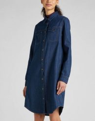 LEE SHIRT DRESS DAMSKA SUKIENKA L50DCLDK 112321265. Sukienki damskie Lee, l, bez wzorów, bez kołnierzyka, bez ramiączek. Za 179.99 zł.