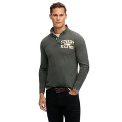 Koszulka polo z długim rękawem Superdry Vintage Athletic. Szare koszulki męskie z długim rękawem Superdry., xl, bez wzorów, bez ramiączek. Za 280.70 zł.