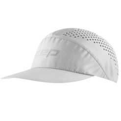 Czapka do biegania z daszkiem Pro Run Ultralight unisex. Białe czapki męskie CEP, bez wzorów, z materiału, sportowe. Za 189.00 zł.