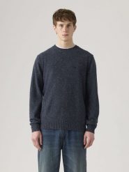 Levi's Sweter w kolorze granatowym rozmiar: L. Niebieskie swetry męskie Levi's, l, bez wzorów, z wełny, bez kołnierzyka. Za 159.59 zł.