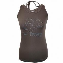 Koszulka sportowa damska Nike 218544074. Brązowe bluzki sportowe damskie Nike, xs, bez wzorów, bez ramiączek. Za 137.00 zł.