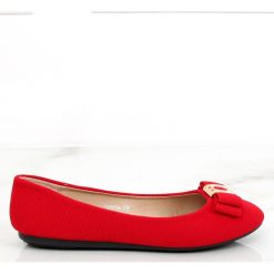 Baleriny damskie czerwone JM6675Q Rojo. Czerwone baleriny damskie ButyModne, bez wzorów, z materiału, bez obcasa. W wyprzedaży za 69.00 zł.