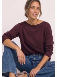 Street One Sweter w kolorze bordowym rozmiar: 40. Czerwone swetry klasyczne damskie Street One, bez kołnierzyka. Za 119.95 zł.
