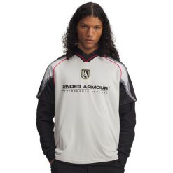 Koszulka Under Armour 96 Terrace. Białe t-shirty sportowe męskie Under Armour, bez ramiączek, do piłki nożnej. Za 256.75 zł.