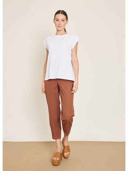 BGN Koszulka w kolorze białym rozmiar: 38. Białe bluzki damskie BGN, z aplikacjami, bez kołnierzyka, bez ramiączek. Za 56.99 zł.