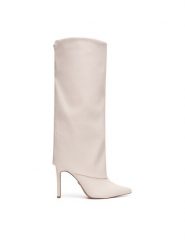 Nine West Kozaki SJ3645-2 Écru. Kozaki damskie Nine West, z materiału, bez obcasa, na szpilce. Za 359.99 zł.